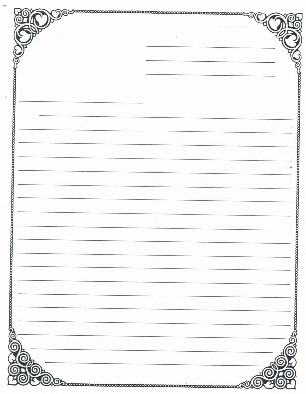 Лист трафарет для письма