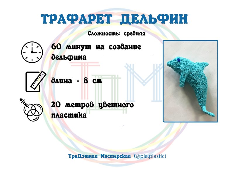 Трафарет дельфина в ванную