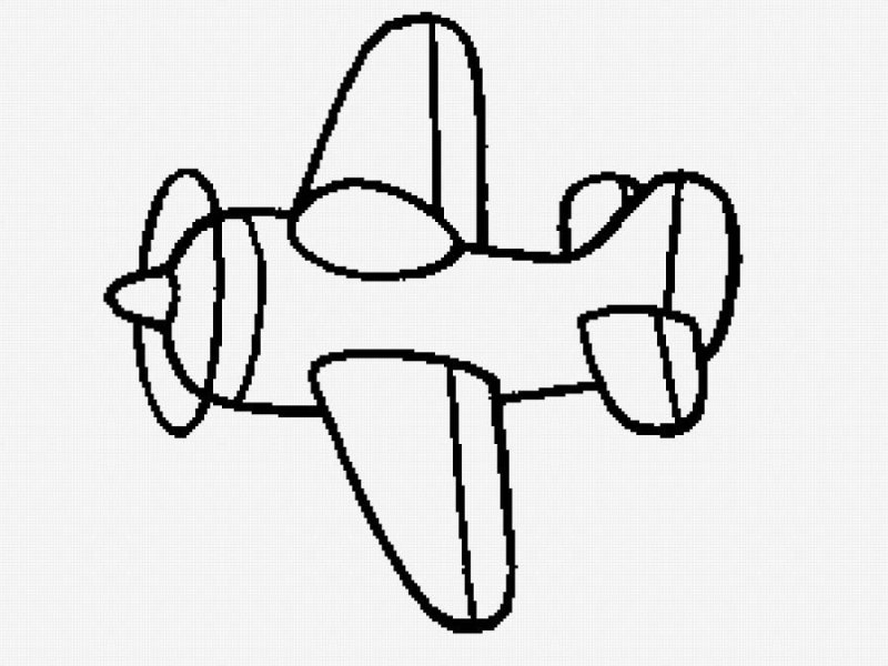 Самолет контур для детей