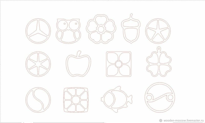 Трафарет для менажницы из дерева