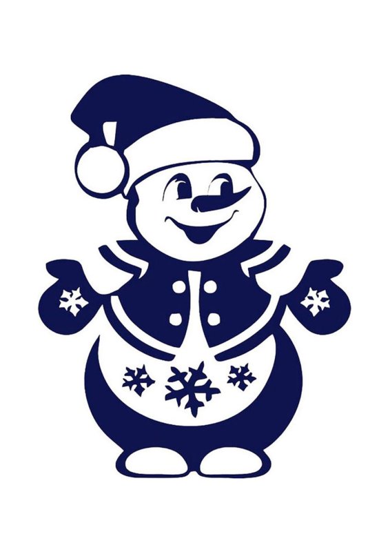 Трафареты на окна новогодние