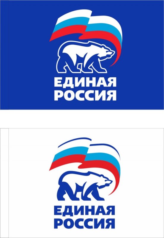 Флаг партии Единая Россия