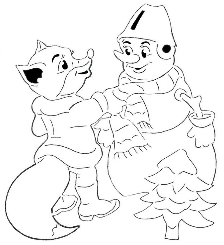 Новогодние вытанки из мультиков