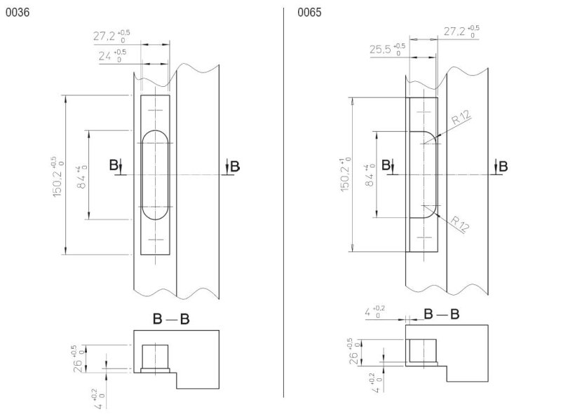 Шаблон для врезки замков чертеж