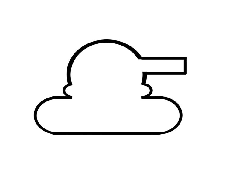 Контур танка для малышей