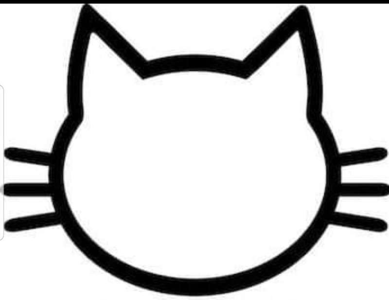 Силуэт головы кота