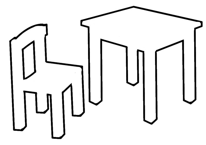 Стол трафарет