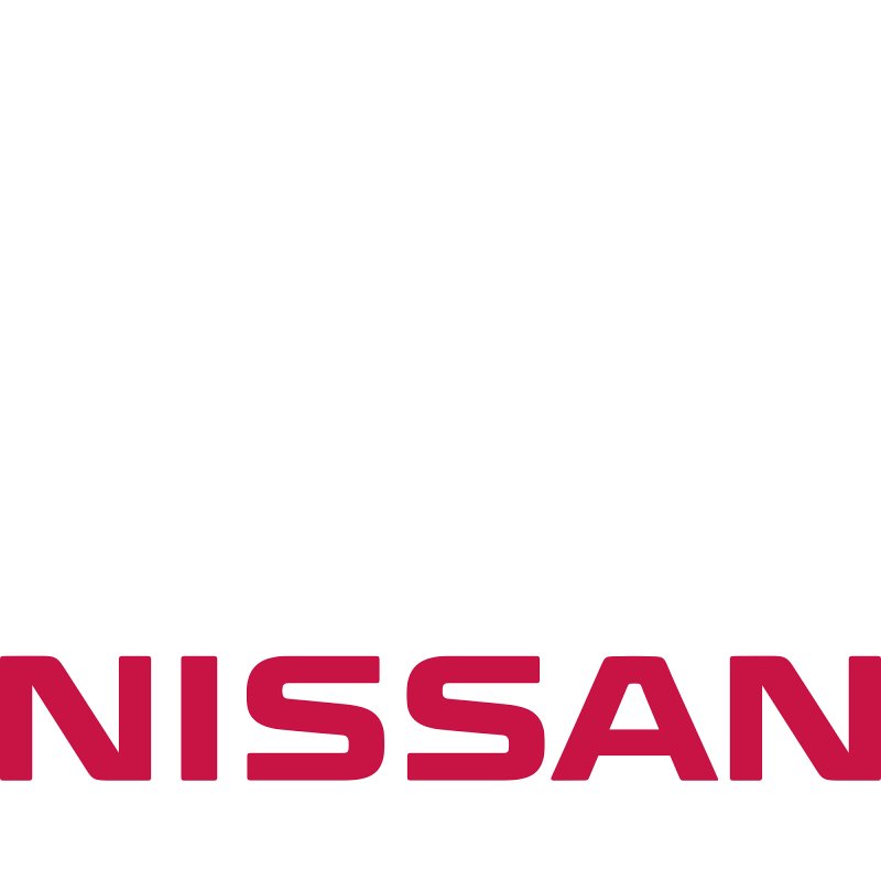 Красная надпись Nissan