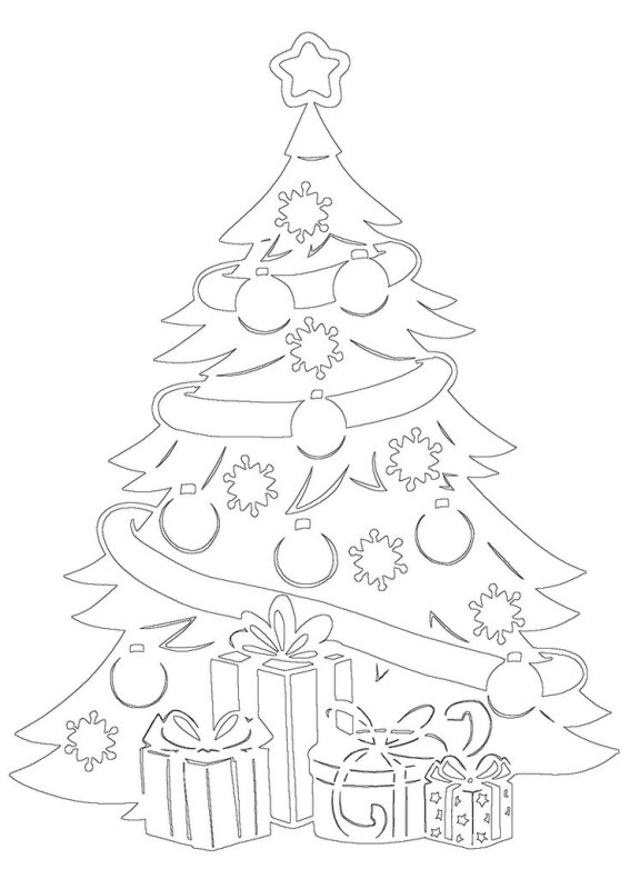 Вытынанки елка