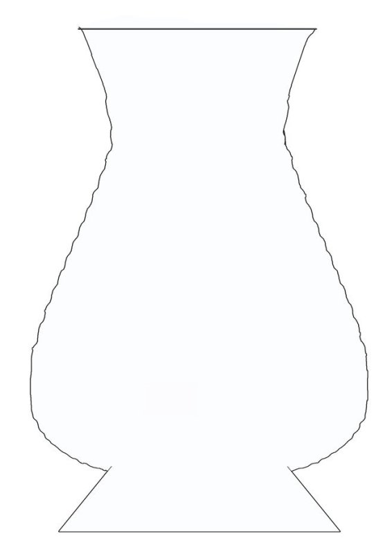 Шаблон ваза для цветов