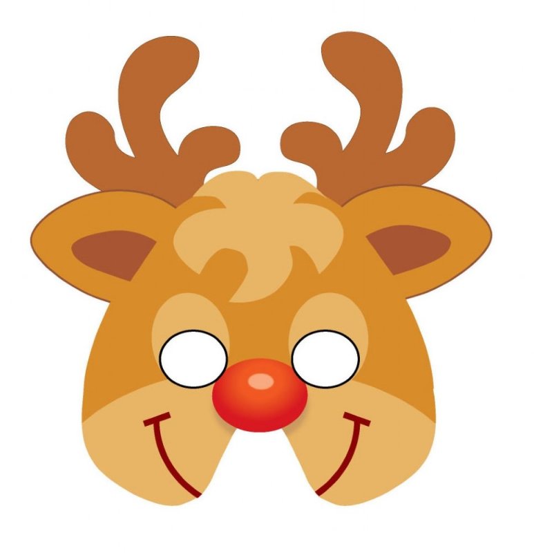 Новогодние маски животных для детей