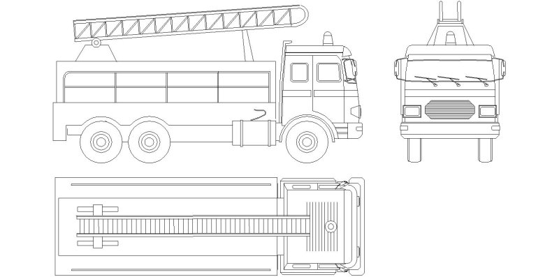 Пожарная машина ЗИЛ 130 из бумаги