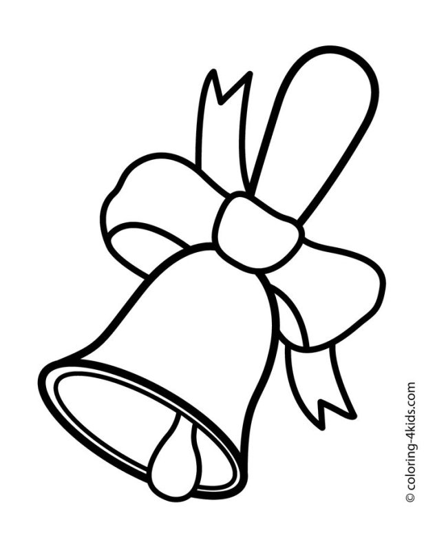 Раскраска колокольчик школьный