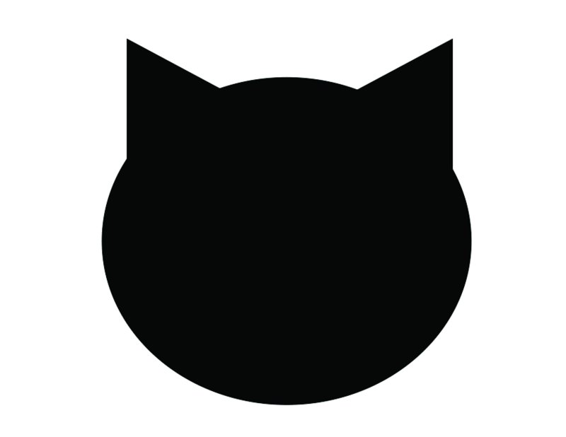 Силуэт головы кота