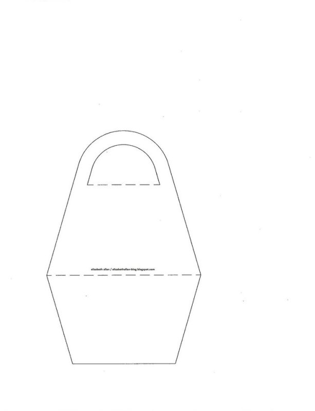 Трафарет сумочки из картона