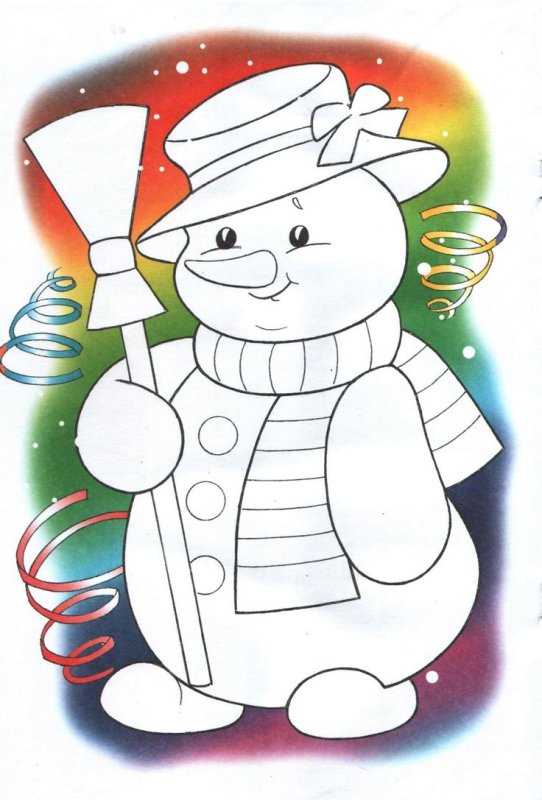 Снеговик для вырезания