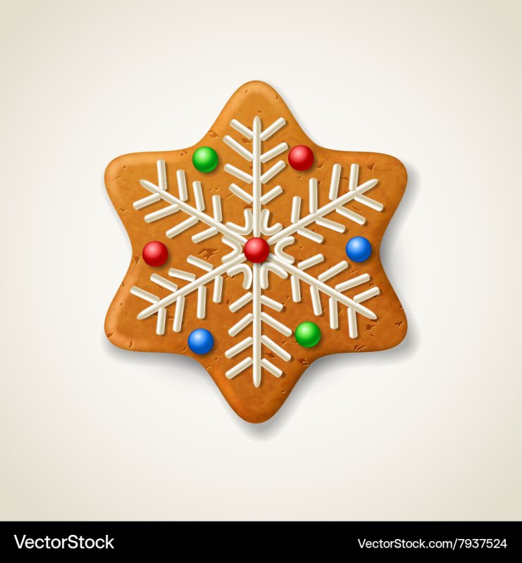 Трафареты для новогодних имбирных печеньев Снежинка