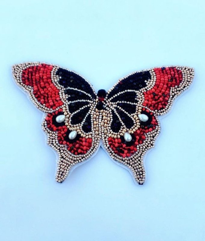 Брошь бабочка на фетре