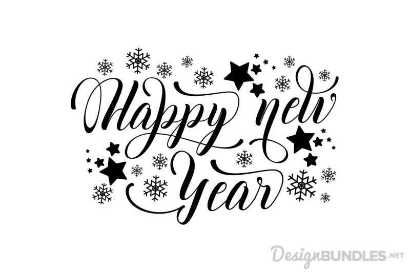 Новогодние надписи