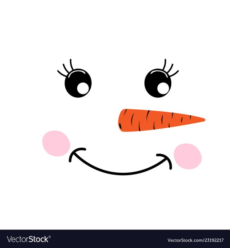 Лицо снеговика