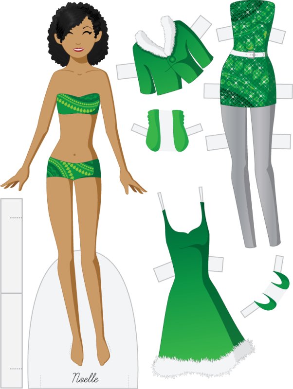 Бумажные куклы с одеждой