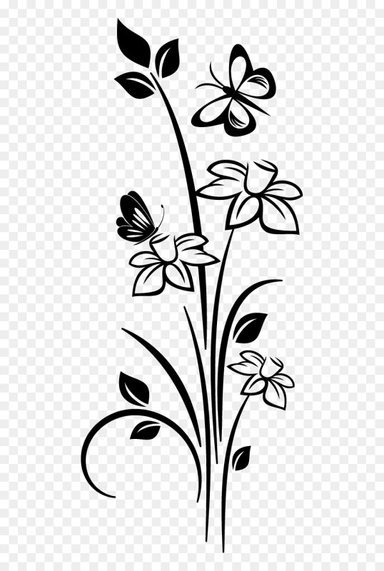 Трафареты цветов для декора