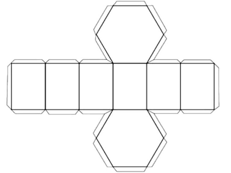 Правильная пятиугольная Призма развертка