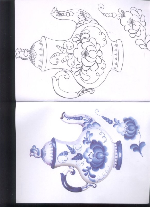 Посуда Гжель Гжельская роспись для детей