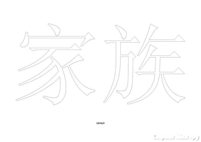 Трафарет китайских иероглифов