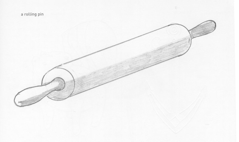 Чертеж скалки из дерева