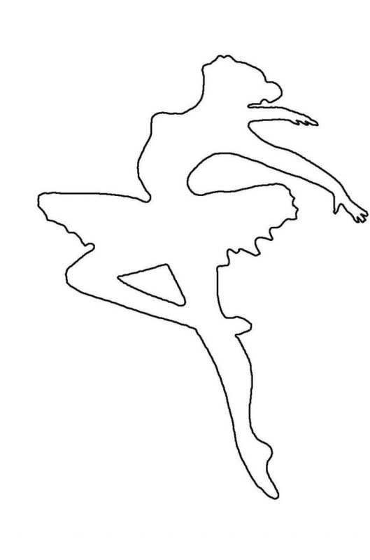 Снежинка балеринка трафарет