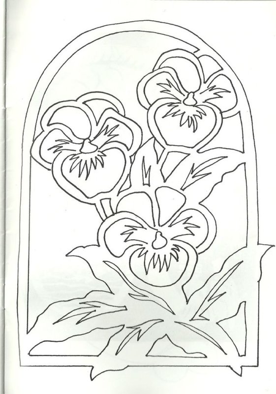 Цветы для вырезания вытынанки