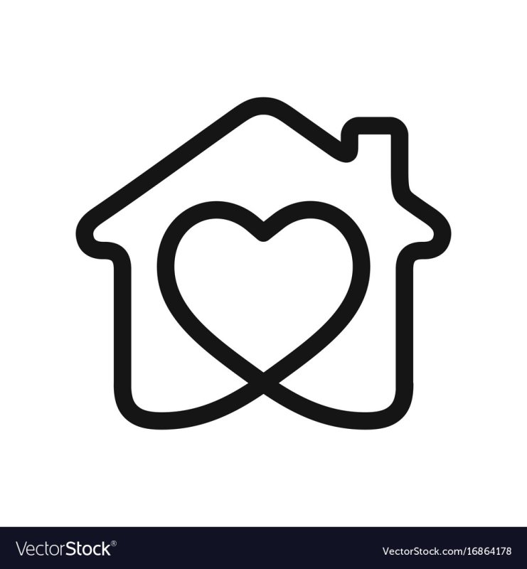 Дом с сердцем логотип