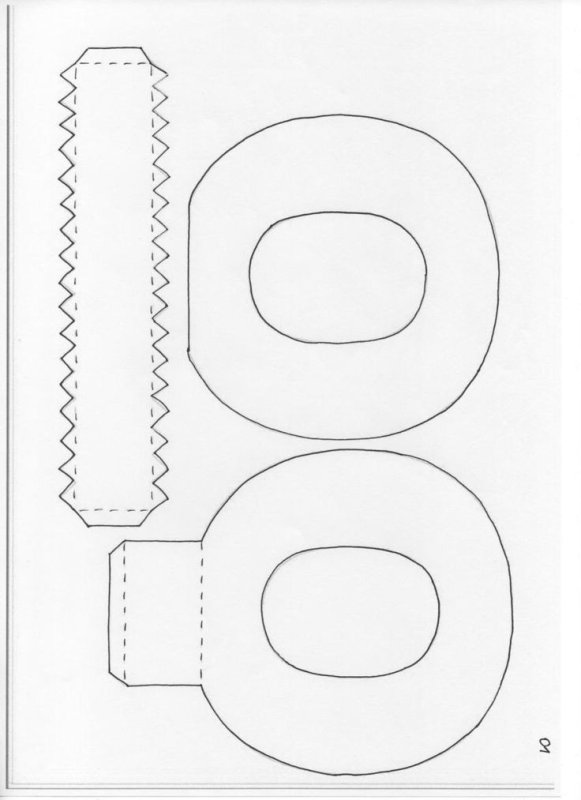 Объемные буквы развертка