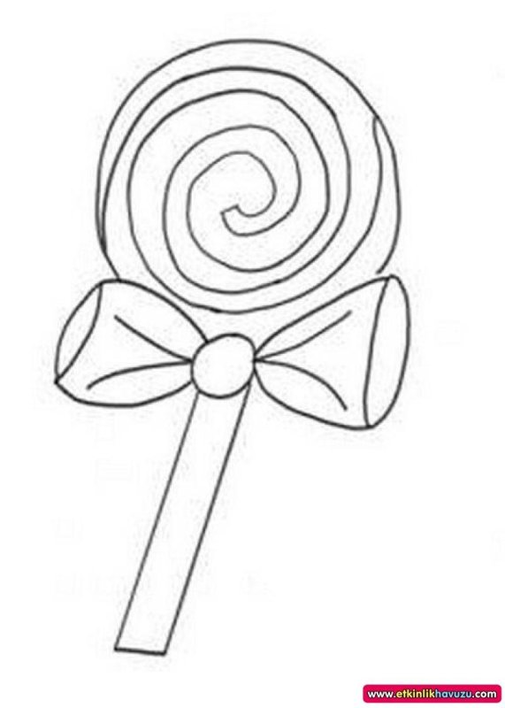 Конфета раскраска для детей
