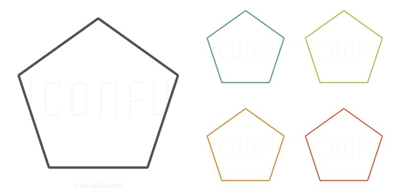 Пятиугольник со стороной 2 см