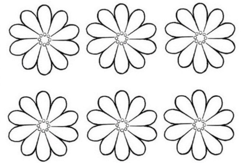 Маленькие цветы для вырезания
