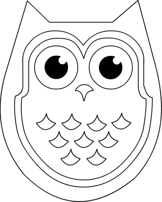 Сова контур