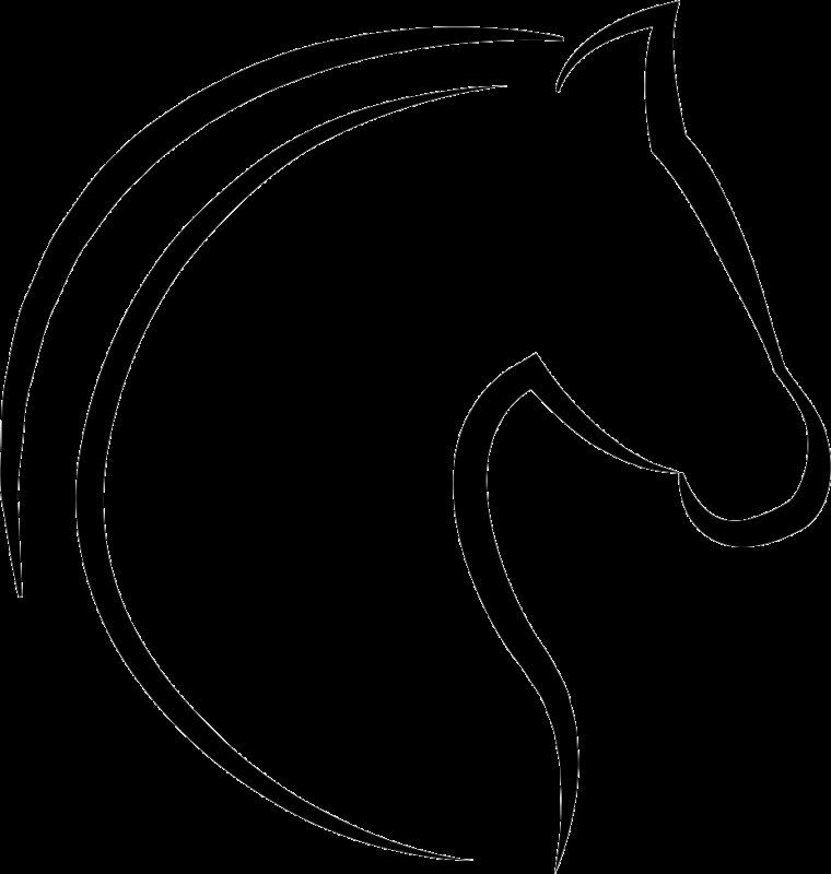 Силуэт головы лошади