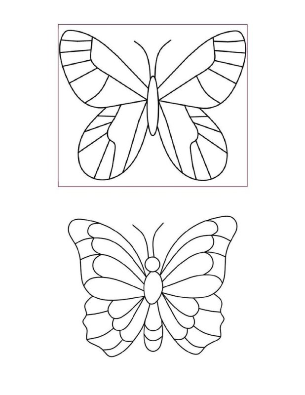 Трафареты для вышивки гладью бабочки