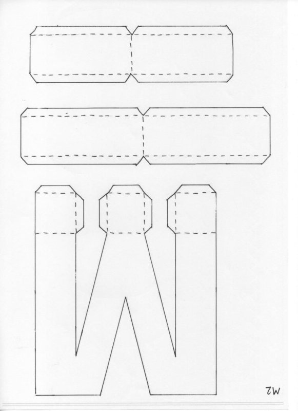 Развертки букв из бумаги