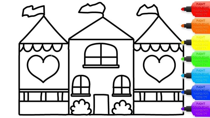 Домик для раскрашивания