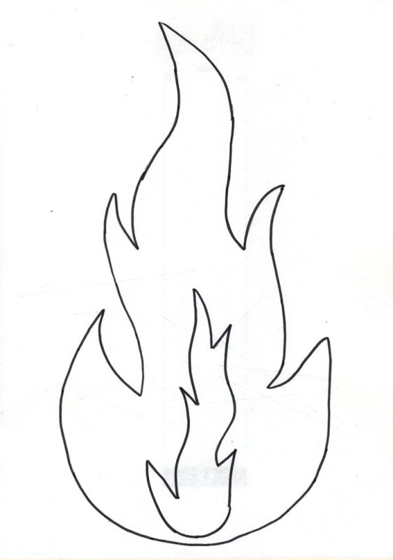 Трафарет огня для вырезания