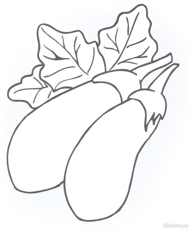 Раскраска. Овощи.