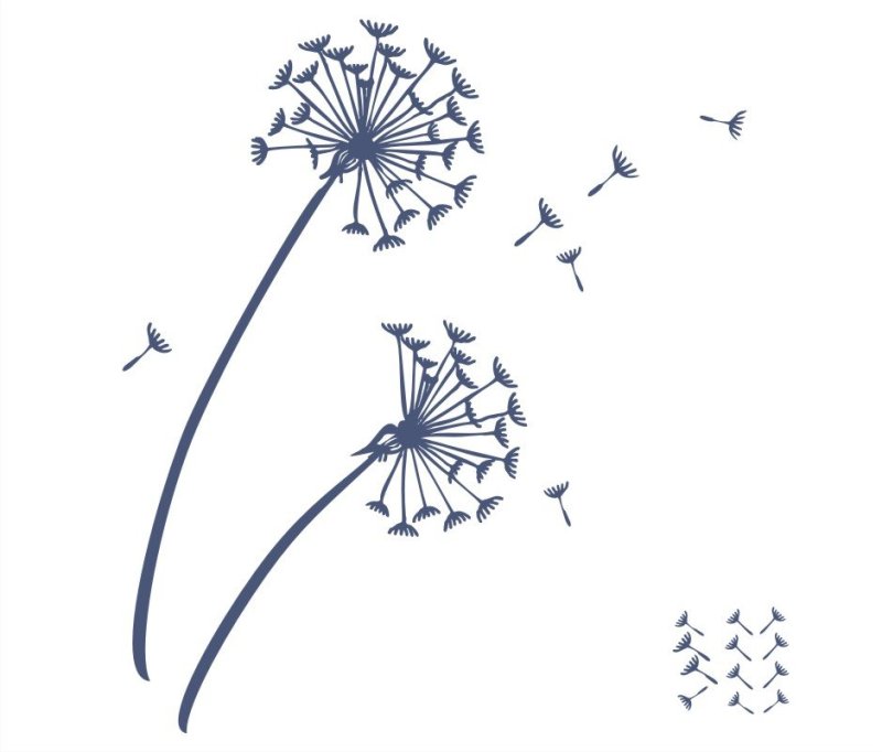 Трафареты для декора стен одуванчик