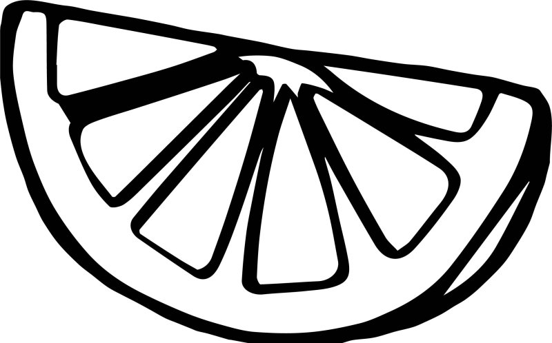 Долька апельсина раскраска