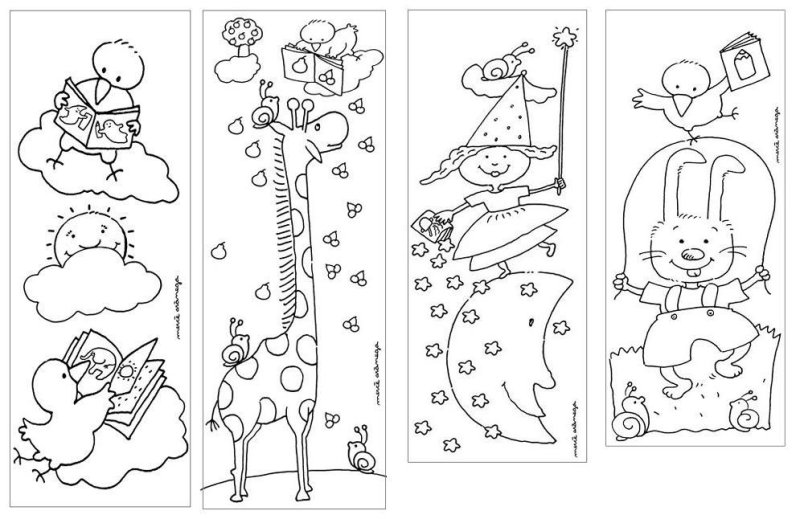 Закладки раскраски