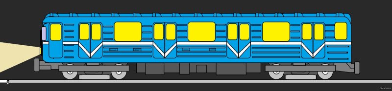 Поезд метро рисунок
