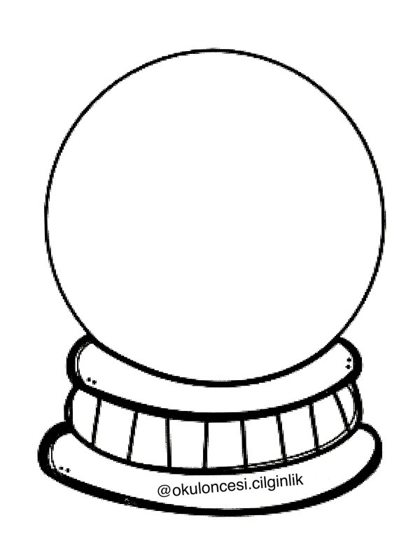 Раскраска шар со снегом