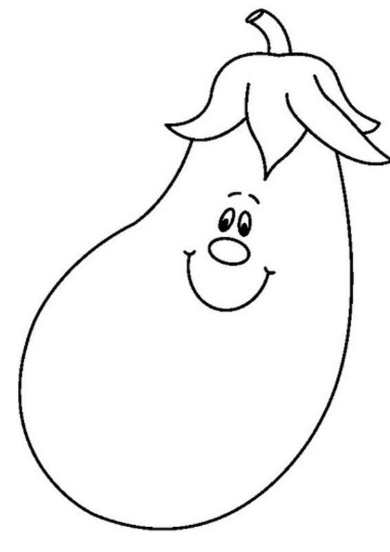 Баклажан раскраска для детей